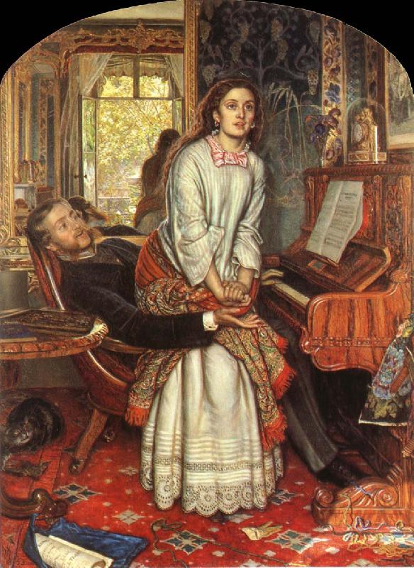 William Holman Hunt The Awakening Conscience oil painting picture